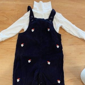 Baby boy Christmas overalls